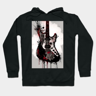 Red And Black Electric Guitar Hoodie